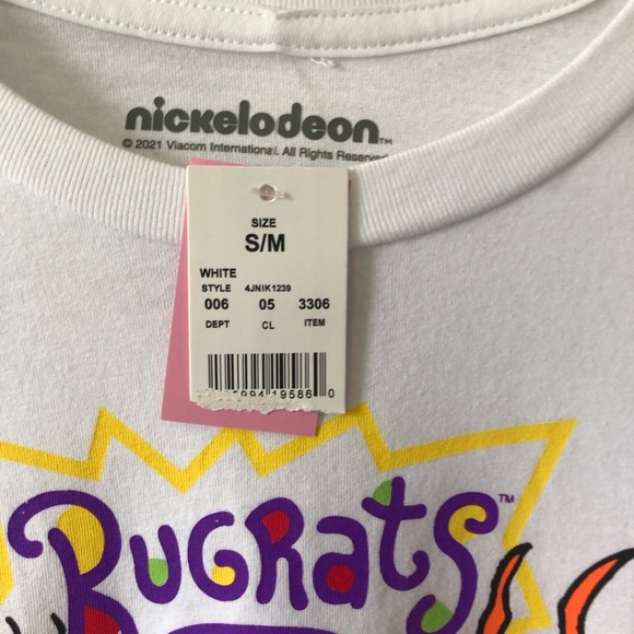 Nickelodeon Men’s T-Shirt Small White w cartoon - Picture 4 of 4